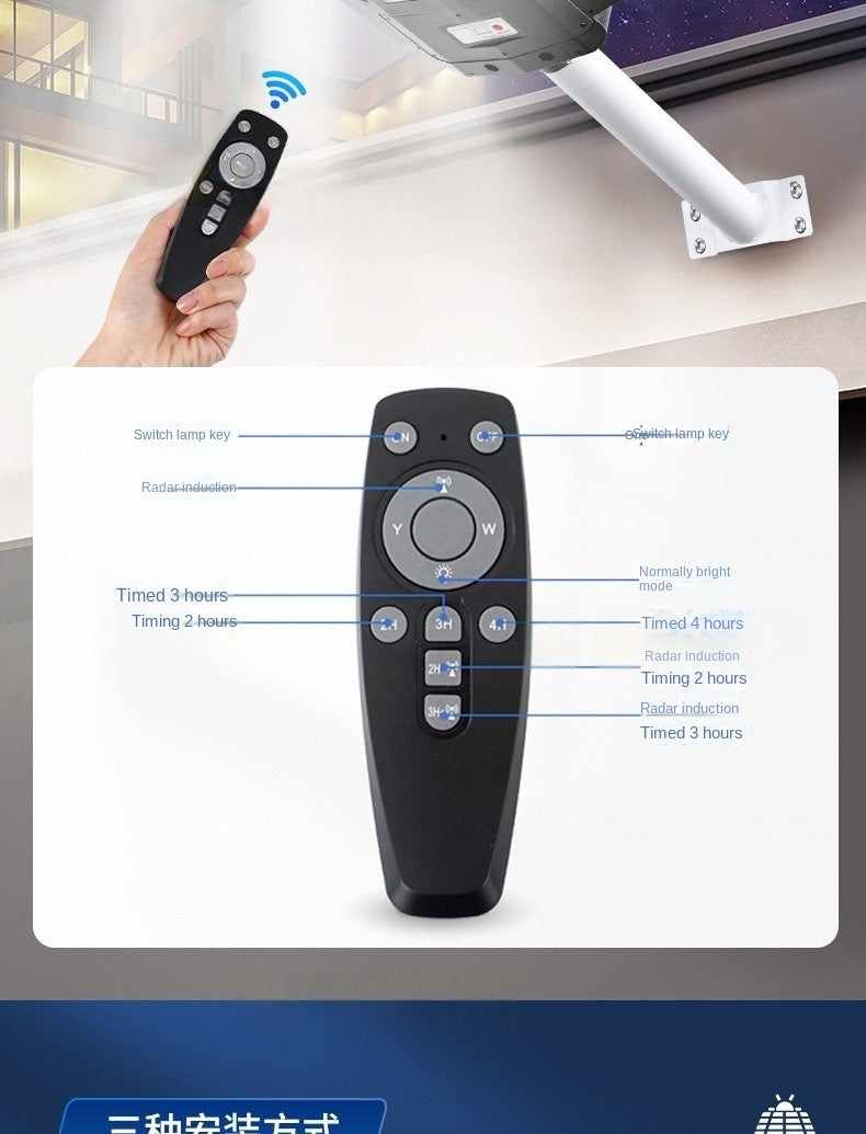 Solar Street Light 100W 2000W 3000W Automatic Light-Up After Dark Street Garden Lighting Solar Lamp