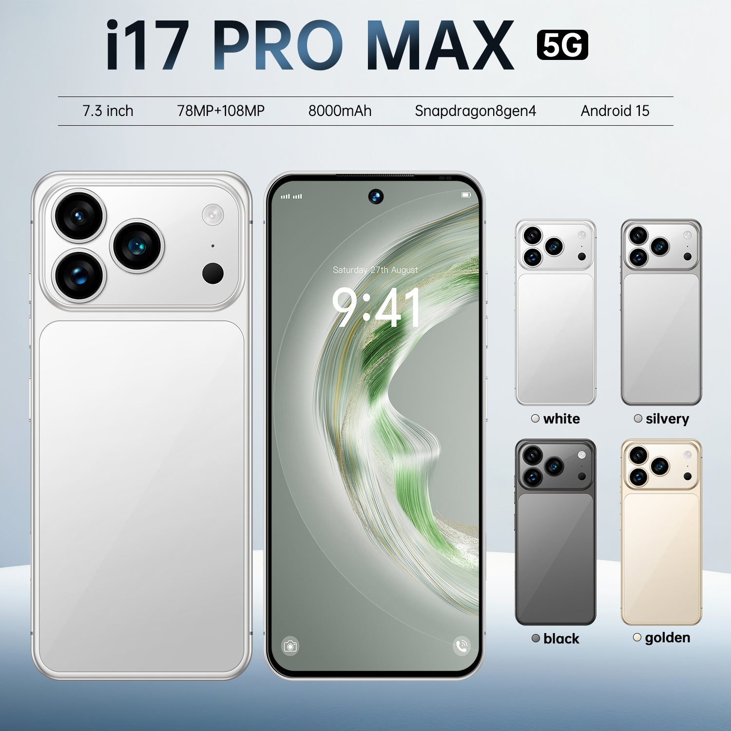 Hot Sale i17 Pro Max Android Smartphone16+1T Factory Direct Sales Mobile Phones