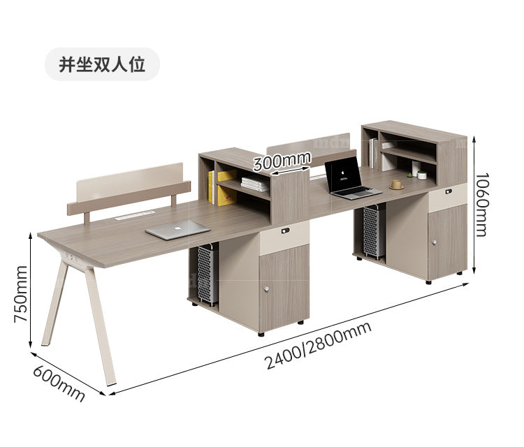 Staff Desk Office Desk and Chair Set Simple Modern Office Partition Computer Desk Employee Desk Six-Person Booth