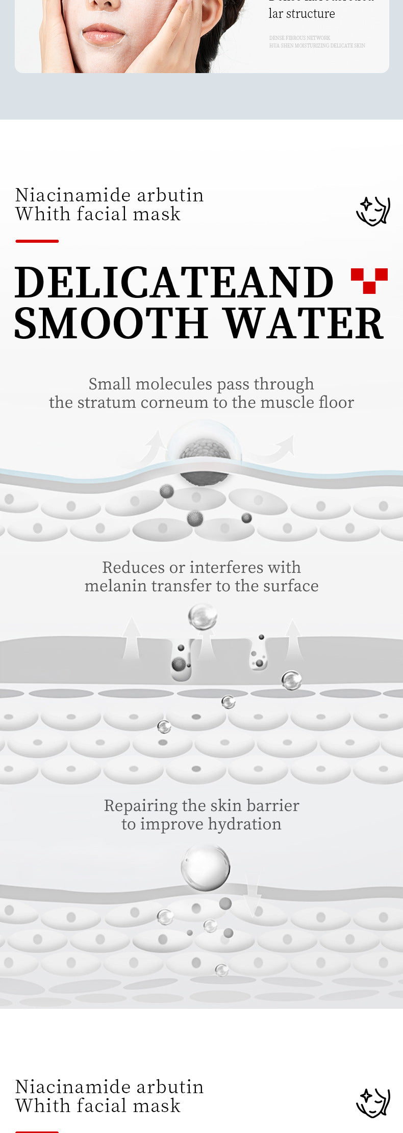 Full English Whitening Face Mask25g SADOER Niacinamide Arbutin Hydrating Moisturizing Tablets  Wholesale