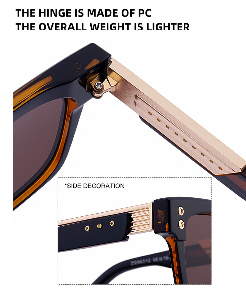 Men's Square Frame Polarized Sunglasses2025European and American retro high-end sun protection sunglasses for driving