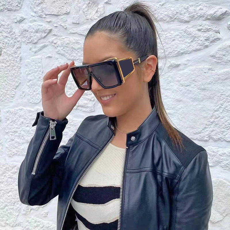 New Steampunk Style Sun Protection Sunglasses for Women, Full Coverage, Men's Trendy European and American Wholesale