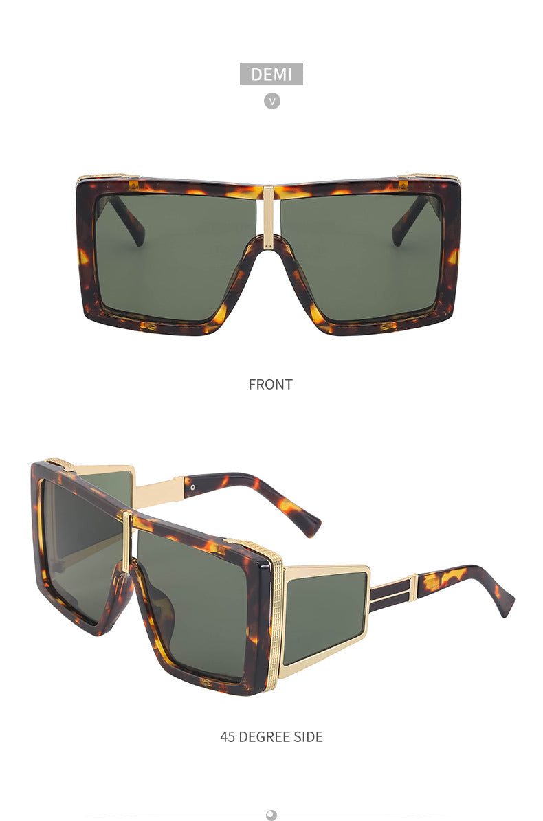 New Steampunk Style Sun Protection Sunglasses for Women, Full Coverage, Men's Trendy European and American Wholesale