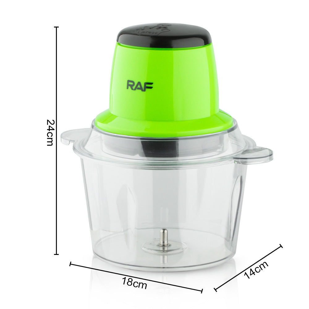 RAF EU Standard Household Electric Meat Grinder Kitchen Glass Vegetable Chopper Meat Mincer Baby Food Processor2L