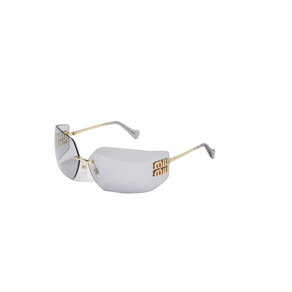 2014High Version Xiaohongshu Same Style Sunglasses for Women UV Protection Miu Miu New Frameless Sunglasses mu54y