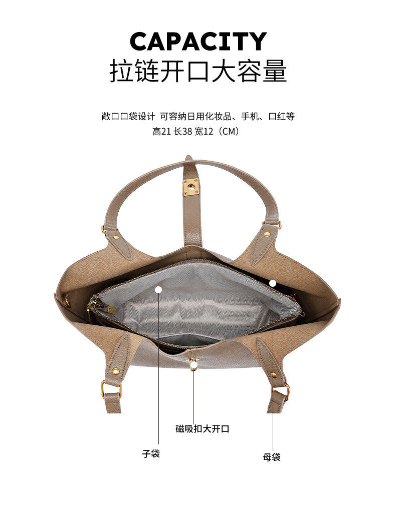 European and American Trendy High-End Single Shoulder Fashion Women's Bag Versatile Handbag Basket Bag Light Luxury Niche Commuter Crossbody Bag