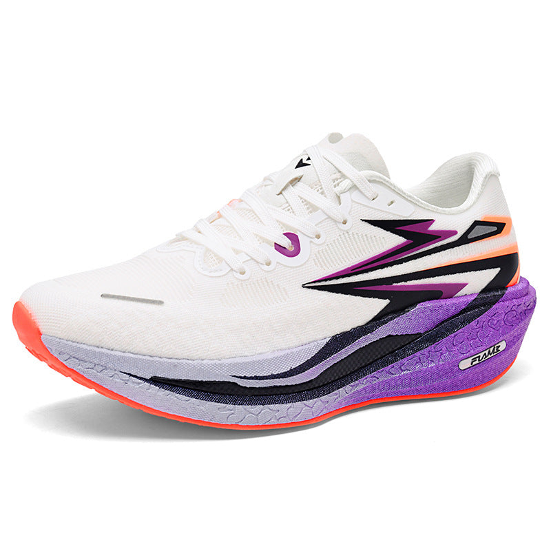 Fashion Four Seasons New Popcorn Carbon Plate Breathable Couple Running Shoes Comfortable Unisex Sports Shoes