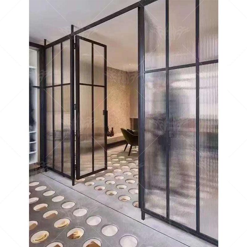 Metal Aluminum Double Glass Outdoor Swing Door