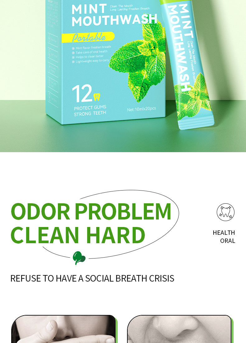 H Full English Mouthwash Box Set SADOER Disposable Portable Oral Cleaning  Wholesale