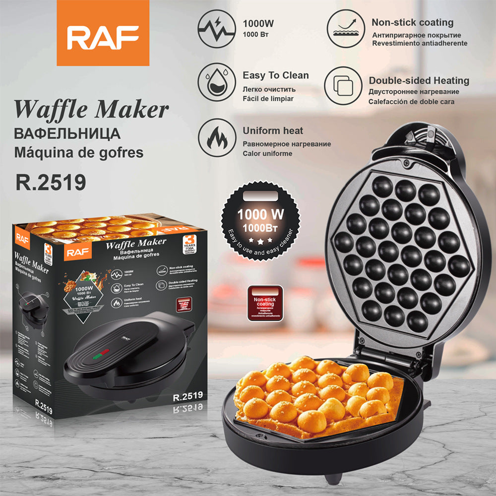 RAF European Standard Light Breakfast Home Waffle Toaster Small Egg Waffle Maker Bread Machine R2519
