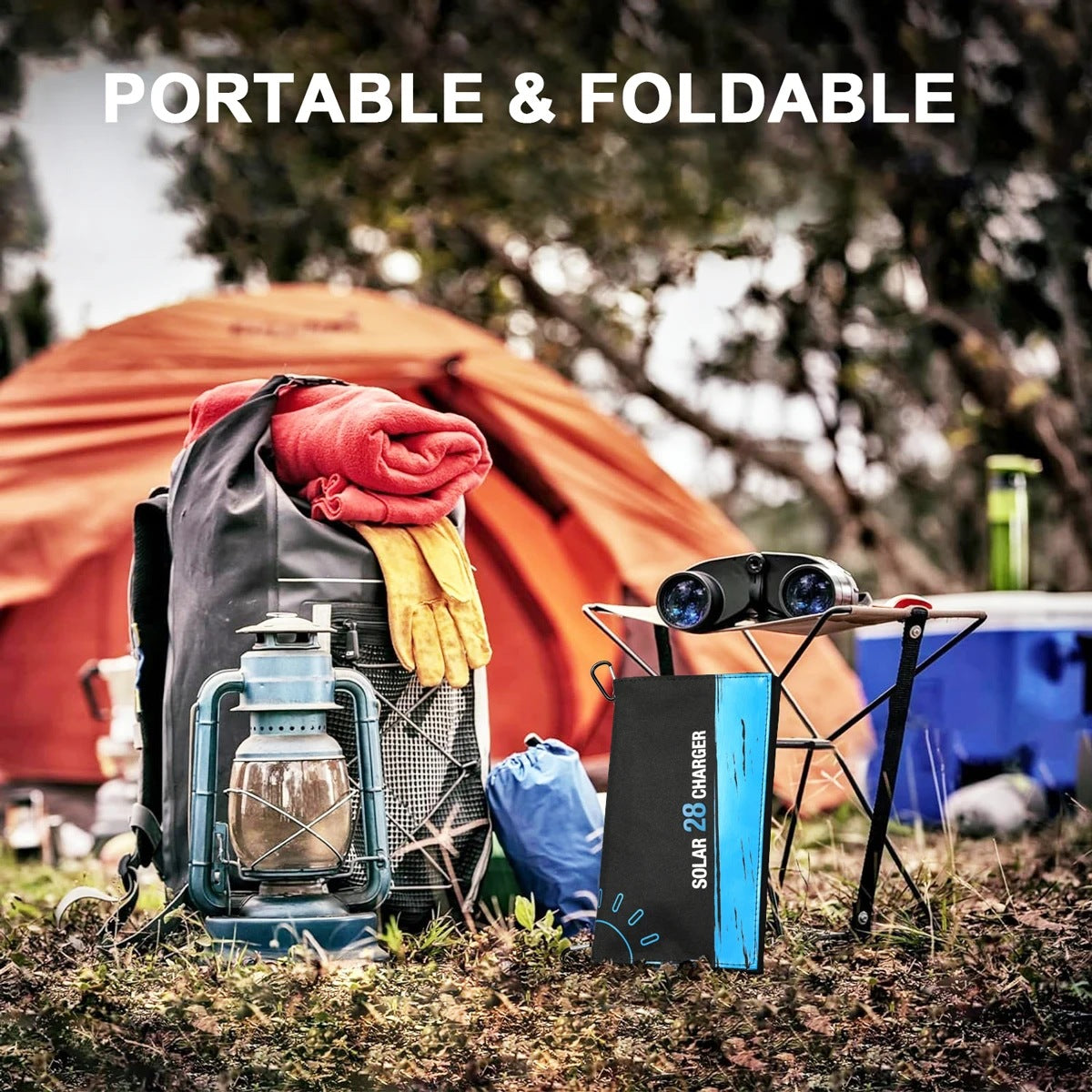 Portable Solar Panel 28W High Power High Quality Waterproof Foldable Outdoor Battery Charger