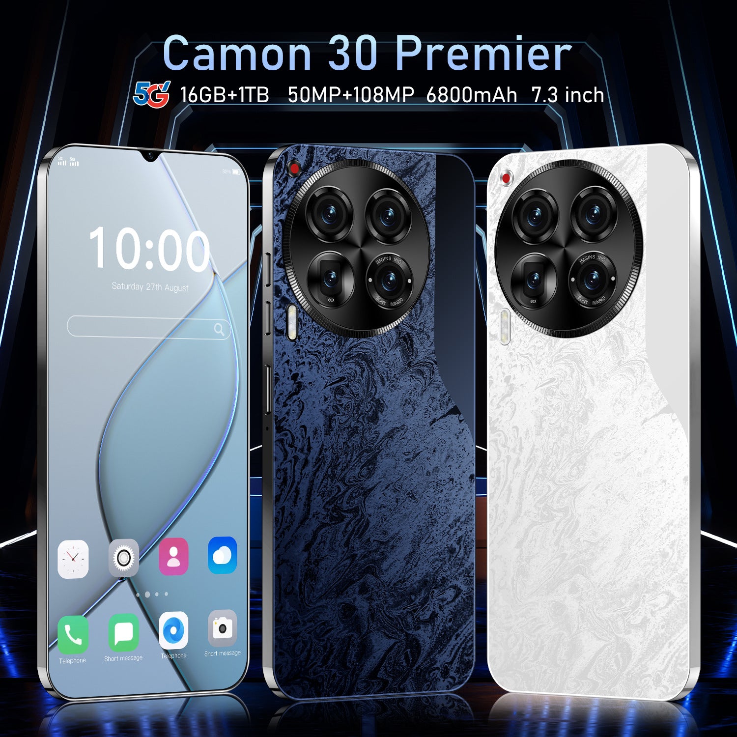 Camon30Mobile Phone16+1T Android Smartphone7.3Inch Large Screen Source Factory(Popular)
