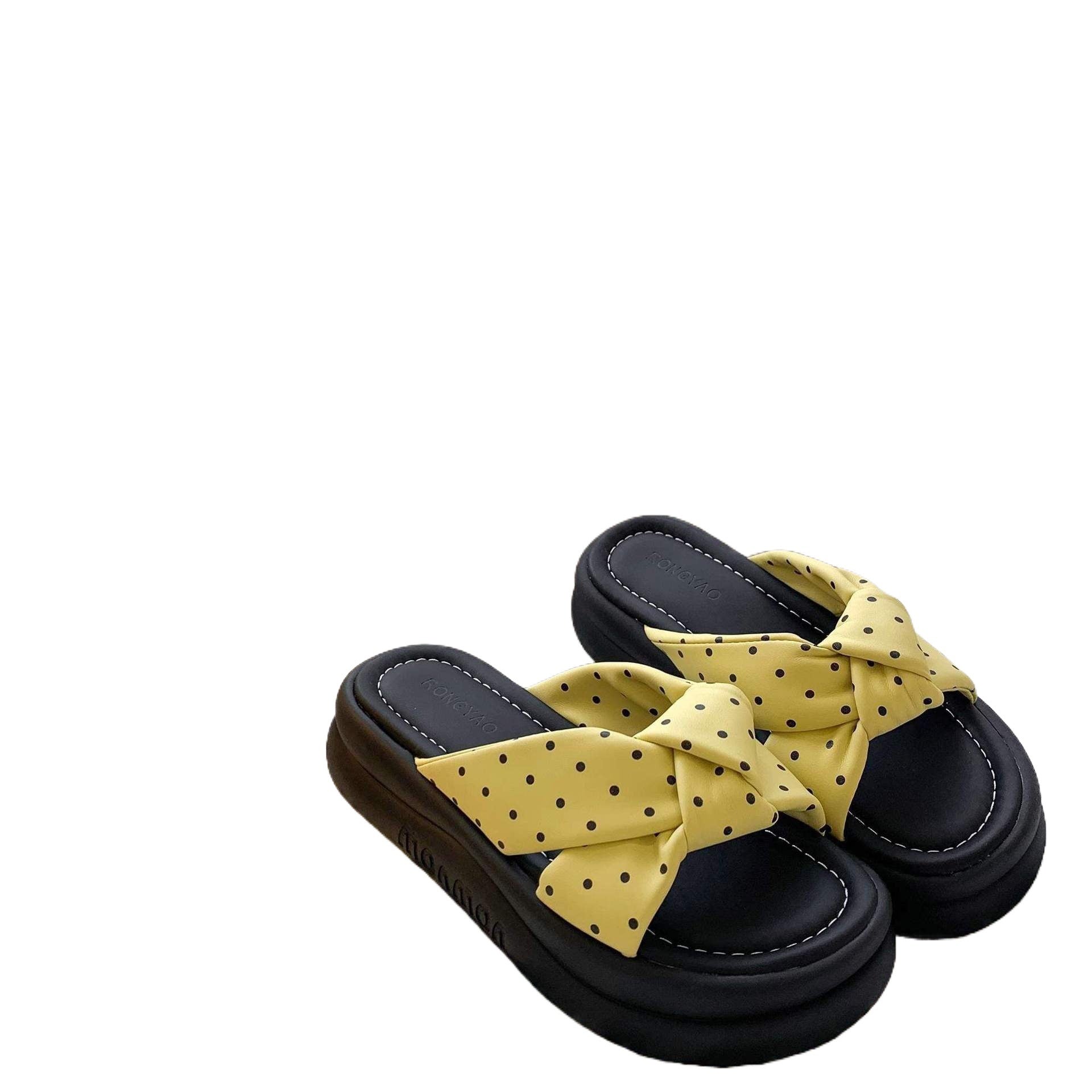 Women's Summer Thick-Soled Slippers for Outdoor Wear2025New Style Fairy Style Fashion One-Strap Sandals to Match Dresses