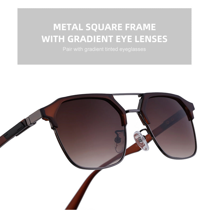 European and American Fashion Cat Eye Sunglasses for Men, Unique High-End Feel, Men's Driving Glasses Wholesale shades