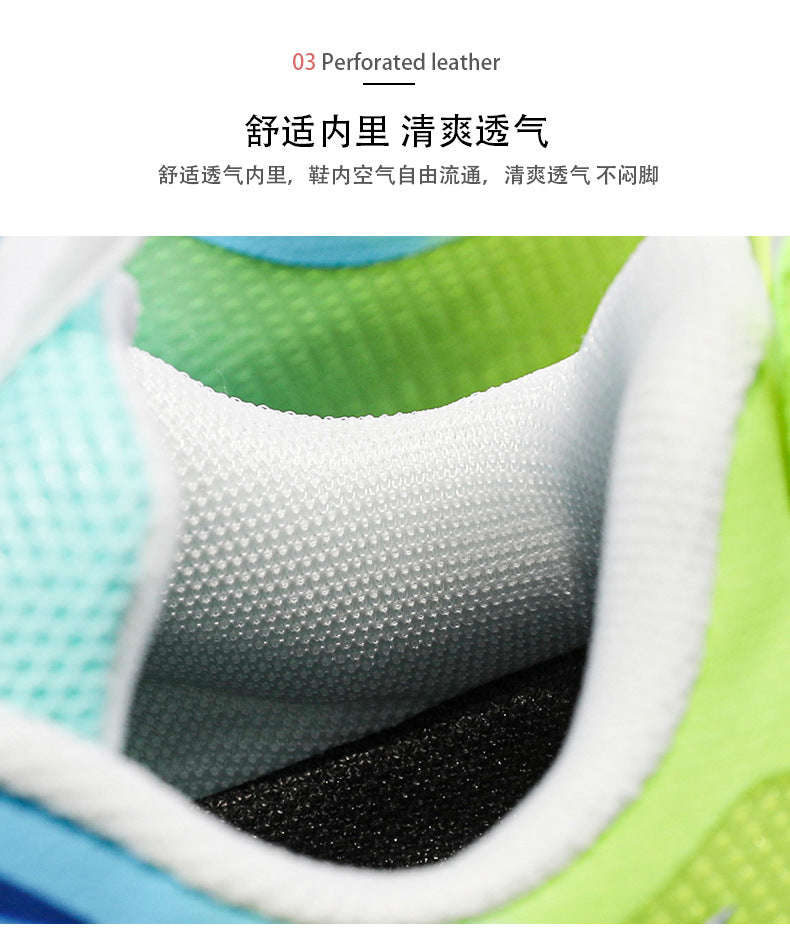 Spring and Summer Fashion Comfortable Running Shoes for Teenagers, Casual Shoes with High Elasticity and Shock Absorption, Student Marathon Training Sports Shoes