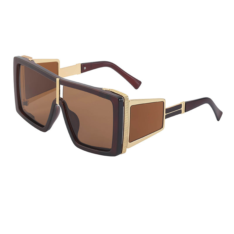 New Steampunk Style Sun Protection Sunglasses for Women, Full Coverage, Men's Trendy European and American Wholesale