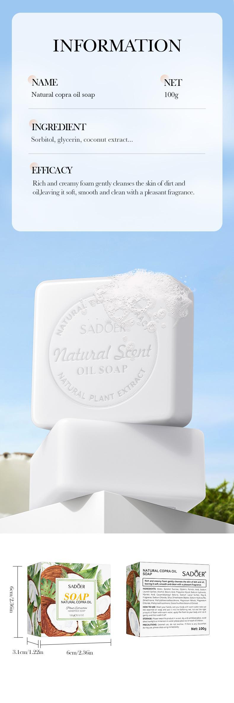 Full English Plant and Fruit Scented Soap100g SADOER Cleansing, Moisturizing Handmade Soap  Wholesale