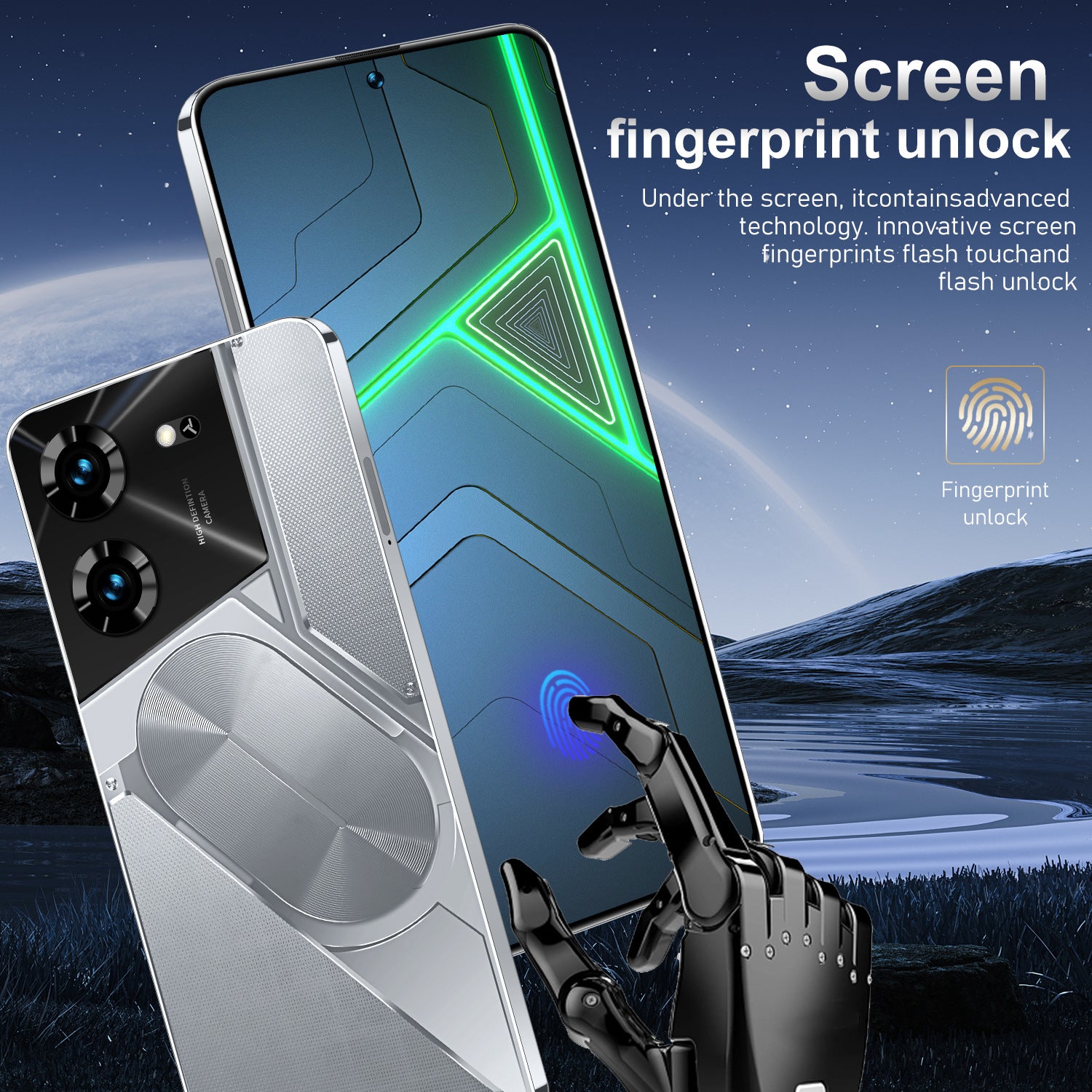 Brand new phone Pova5Pro Super Large Screen16+1T Android Smartphone Source Factory Price