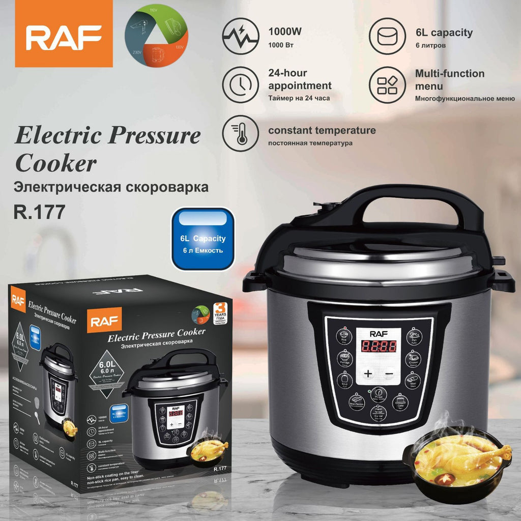 Electric Pressure Cooker Household Multi-Functional Rice Cooking Stewing Soup Open Lid Sauce Collection Can Reserve Rice Cooker Pressure Cooker6L