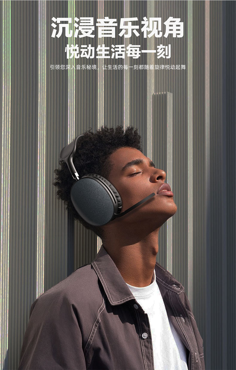 Hot-Selling Over-Ear Bluetooth Wireless Headphones with Microphone, Full Ear Coverage, Sports, Long Battery Life, Customizable, New Product