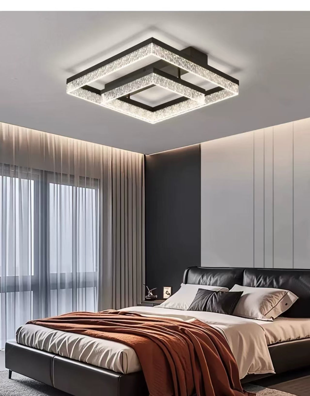 Modern Minimalist Internet Celebrity Living Room Ceiling Light Elegant Home Italian Light Luxury Ice Crack Pattern Hall Master Bedroom Lighting