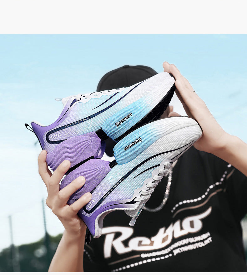 2025New Carbon Plate Anti-Slip Soft Sole Sports Shoes Dropshipping Couple Mesh Breathable Racing Running Shoes