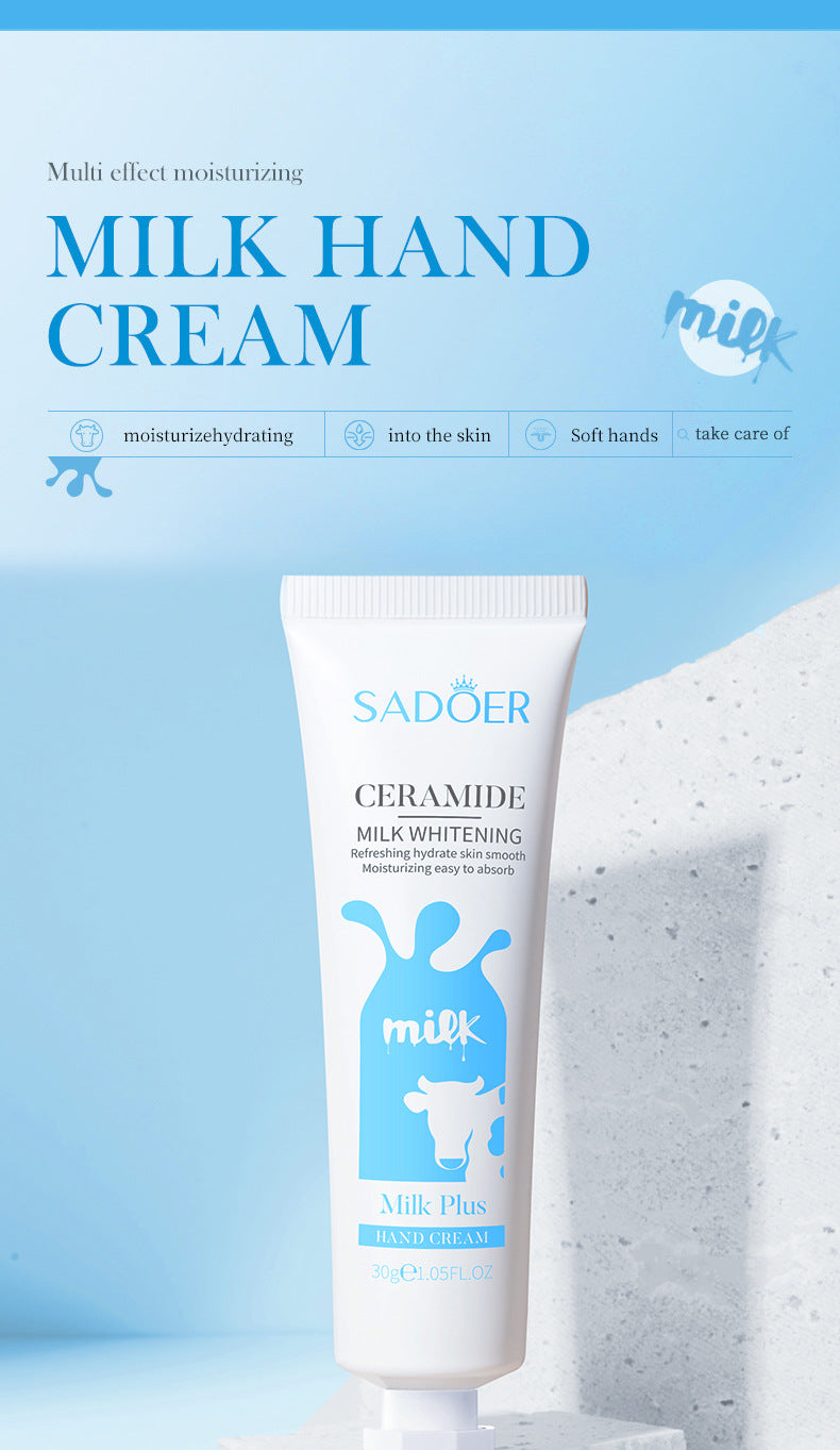 Milk Hand Cream SADOER Beirun Refreshing Hydrating Moisturizing Hand Cream Cross-Border Wholesale