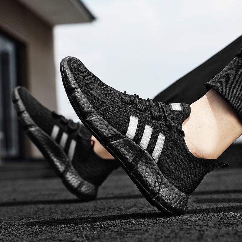 Spring New Anti-Odor Ultra Soft Real Popcorn Cushioning Breathable Shock-Absorbing Casual Running Sports Trendy Shoes for Men