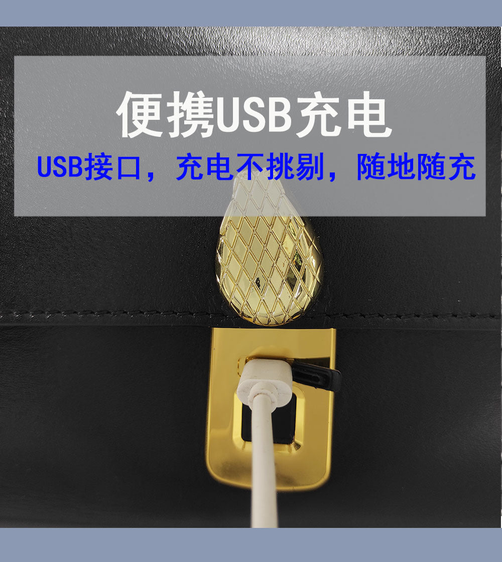 Fingerprint Unlock Bag Niche Genuine Leather Women's Bag High-end Flocked Top Layer Cowhide Single Shoulder Crossbody Commuter Underarm Bag