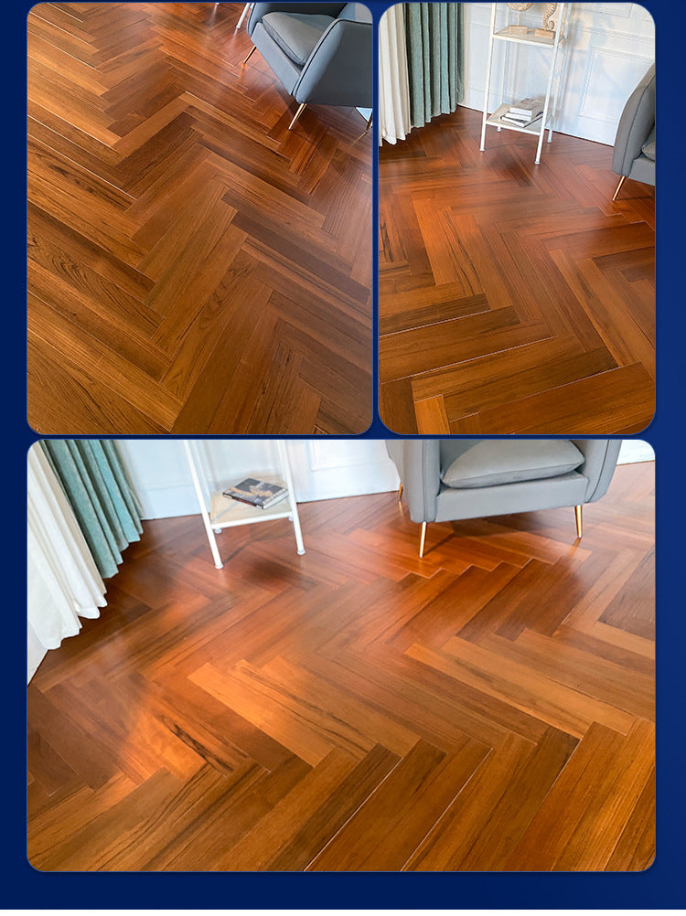 In-stock wholesale with on-site installation Herringbone Locking Floor Heating New Three-Layer Solid Wood Flooring Oak Black Walnut Flooring