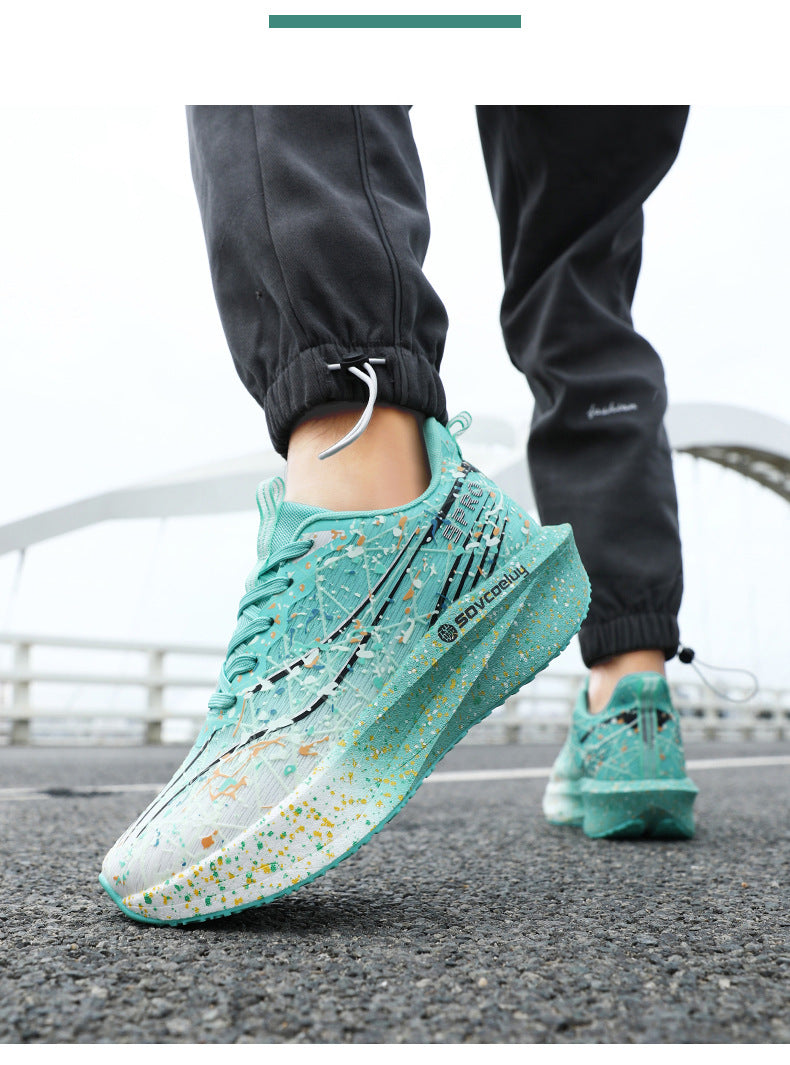 Red Rabbit9PRO Autumn New Fluorescent Real Explosive Carbon Plate Soft Sole Running Shoes Body Test Racing Couple Lightweight Sports Shoes