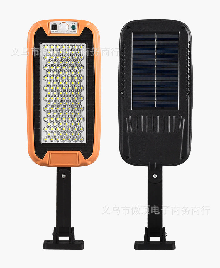 New Solar Light Outdoor Human Body Induction Light with Remote Control Wall Light Waterproof Garden Light LED Garage Light Street Light