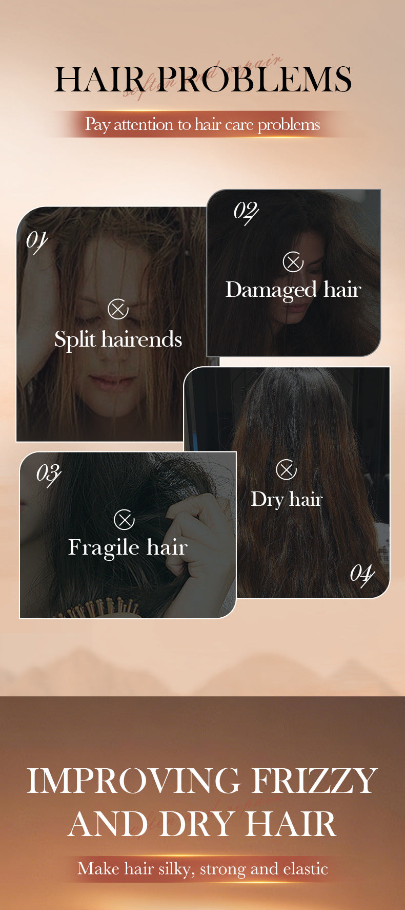 Full English Ginseng and Polygonum Multiflorum Hair Mask SADOER Nourishing Anti-Breakage Smooth Voluminous Hair Mask  Wholesale