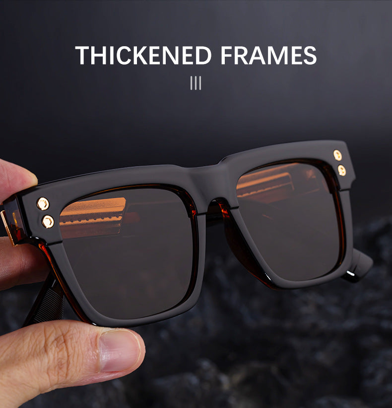 Men's Square Frame Polarized Sunglasses2025European and American retro high-end sun protection sunglasses for driving
