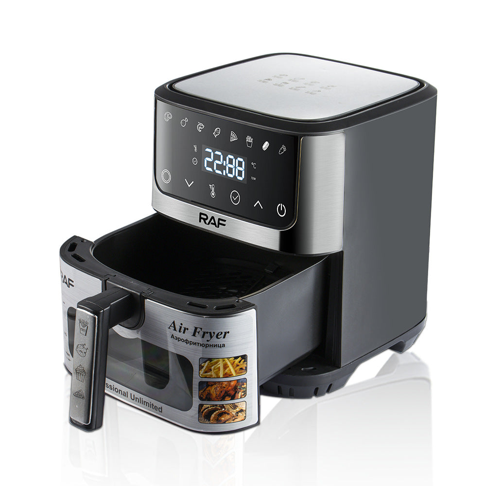 RAF European and American Regulations 6L Multifunctional Household Electric Fryer Air Fryer Visual Intelligent Touch Screen R5350