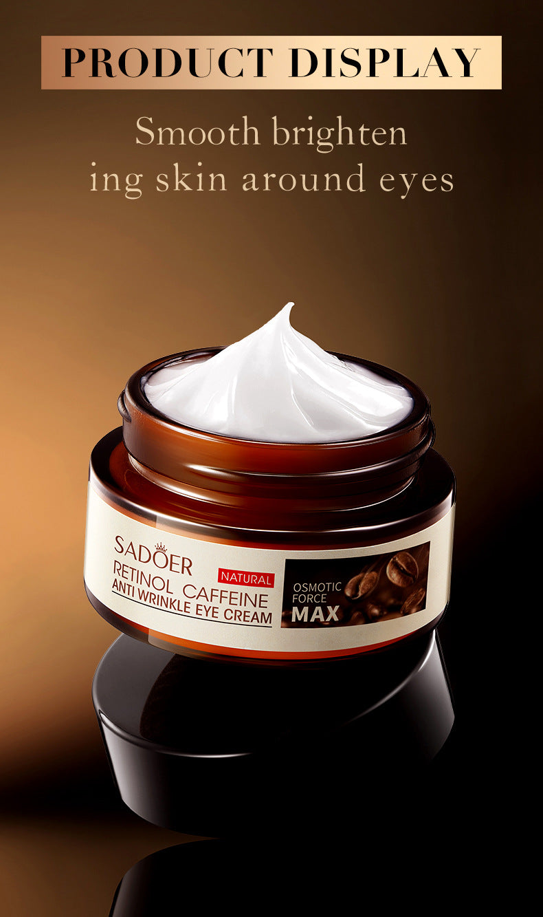 Full English Retinol Caffeine Eye Cream SADOER Improve Dark Circles, Eye Wrinkles, and Eye Bags  Wholesale