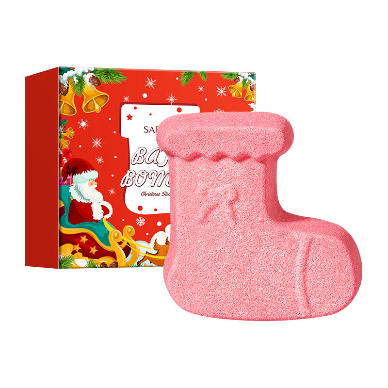 Cross-Border Christmas Stocking Bath Bombs SADOER Deep Cleansing Body Bath Bath Salts Export Manufacturer Wholesale