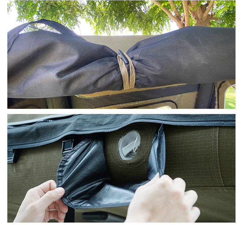 Specialized Car Roof Inflatable Tent Camping Car Gear Portable Rainproof Army Green Tent Outdoor Camping