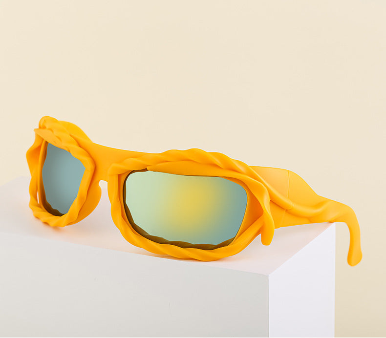 New Y2K Irregular Sunglasses for Women, Cycling Lace Sunglasses, Women's European and American Style Performance Glasses sunglasses