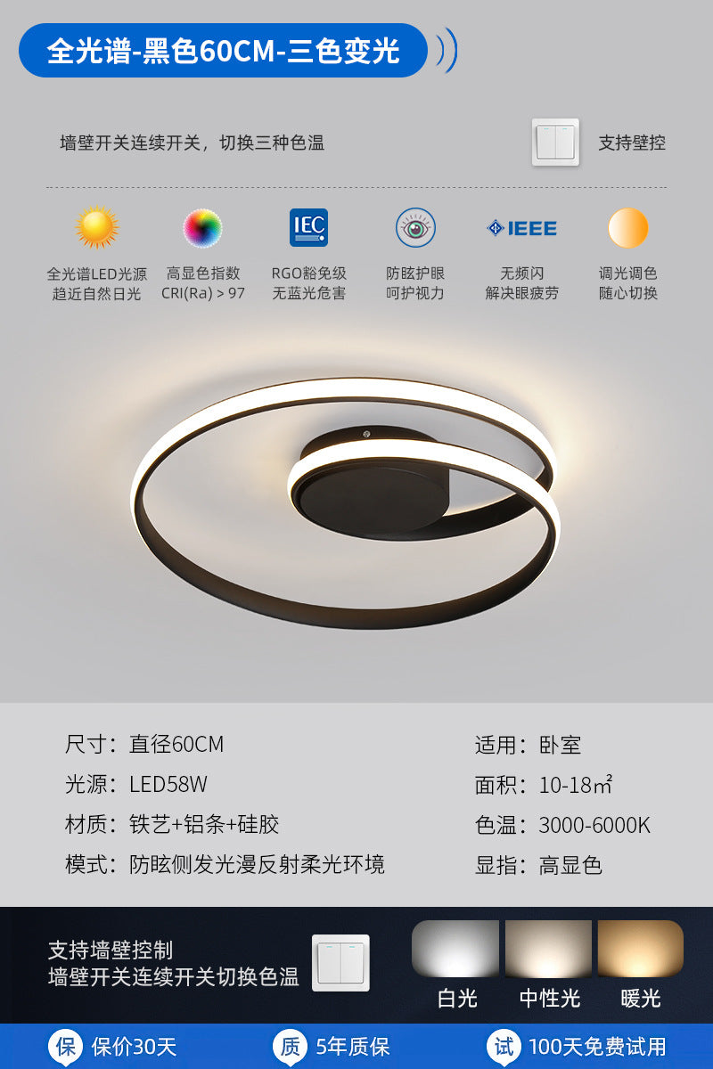 Master Bedroom Light2025New Full Spectrum Eye Protection led Ceiling Lamp Modern Minimalist Internet Celebrity Style Artistic Living Room Lamp