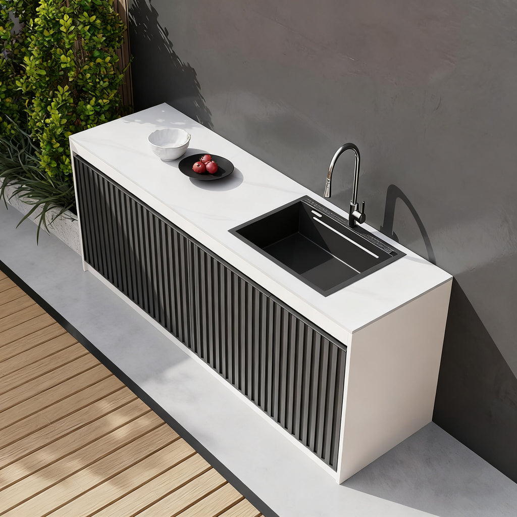 Custom Honeycomb Aluminum Alloy Outdoor Wash Basin Outdoor Courtyard Garden Water Pool Basin Integrated Operation Table Storage Cabinet