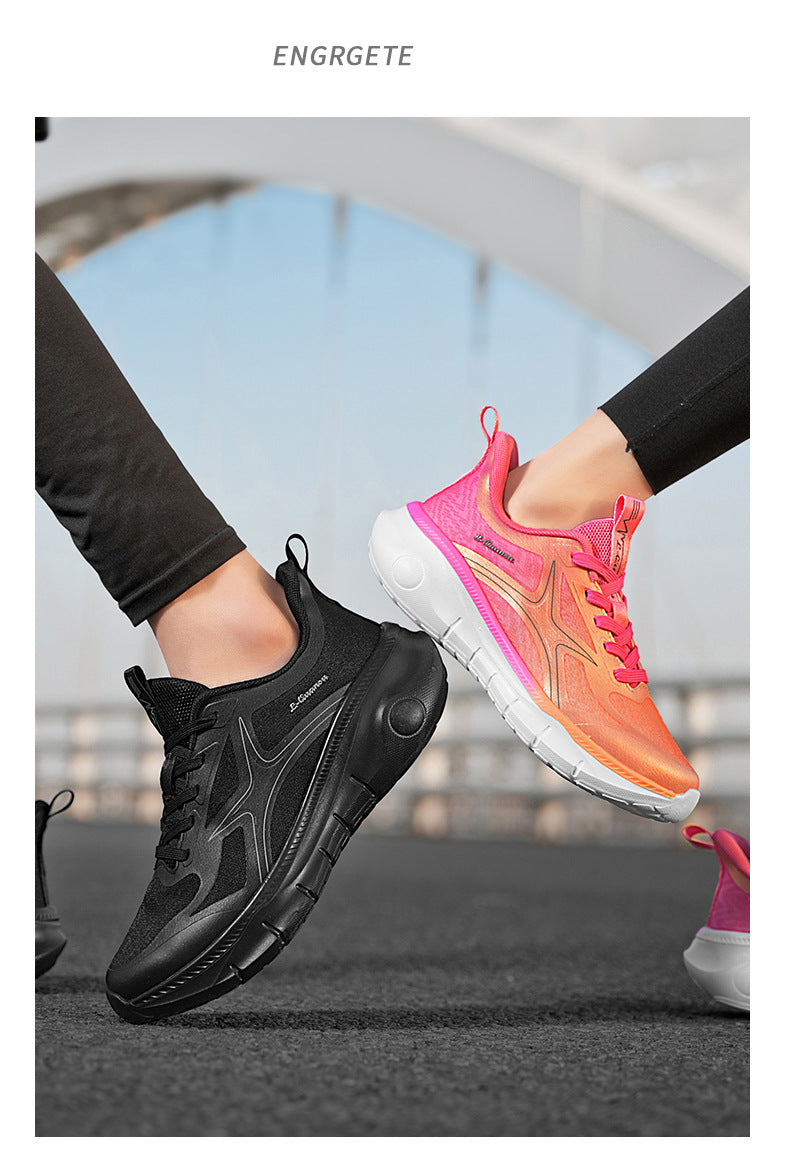 Spring New Fashion Versatile Lightweight Sports Shoes In Stock Hot Sale Casual Couple Shock Absorption High Elastic Running Shoes