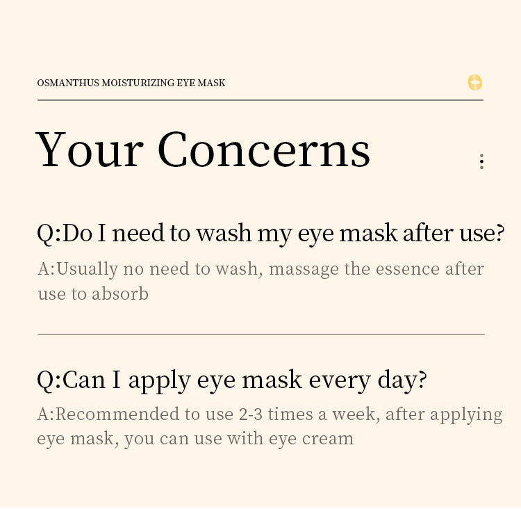 Full English Golden Osmanthus Eye Mask Patch SADOER Moisturizing and Hydrating to Reduce Dark Circles  Foreign Trade Live Wholesale