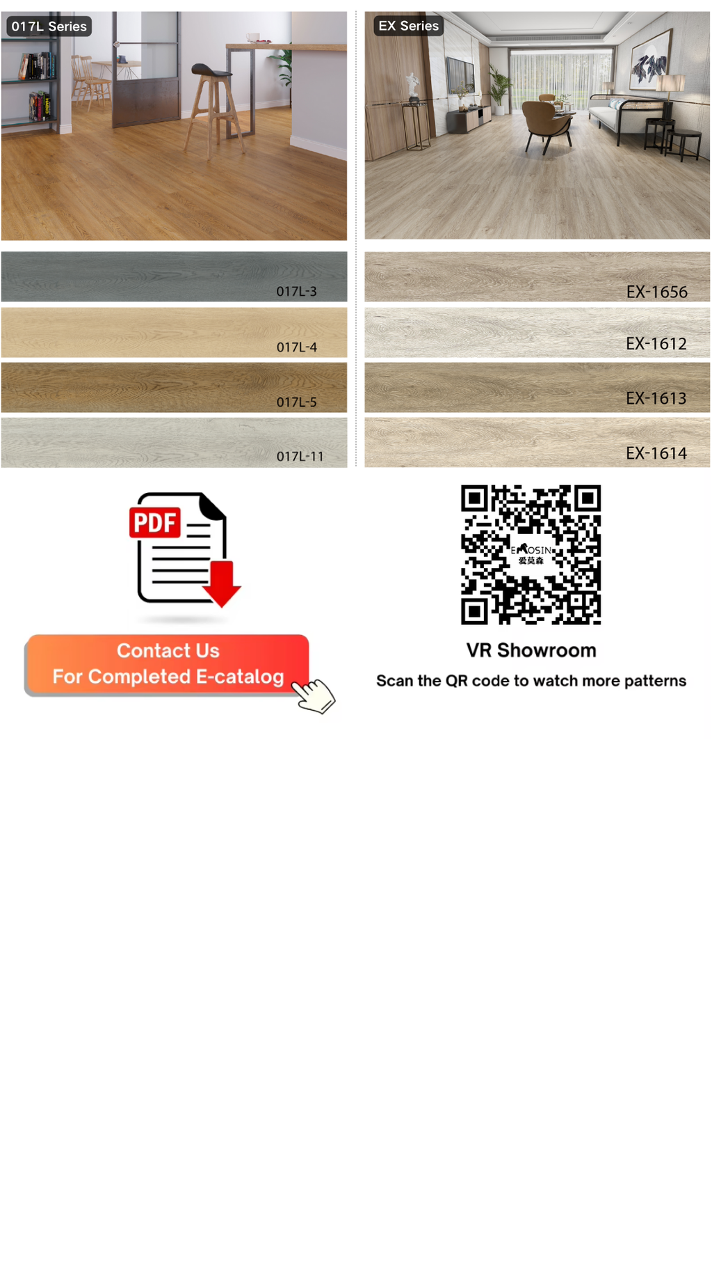 PVC Flooring Vinyl Plastic Wood Grain Spc Click Flooring