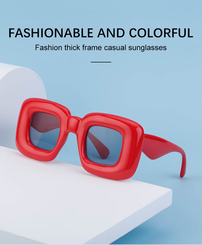 European and American Style Square Frame Sunglasses for Women Fashionable Quirky Sunglasses for Men Wholesale