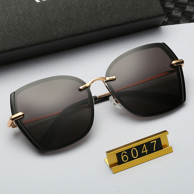 Polarized Driving Anti-Glare Sunglasses for Women Fashionable Internet Celebrity Style Frameless Sunglasses Trendy Korean Version Sunglasses