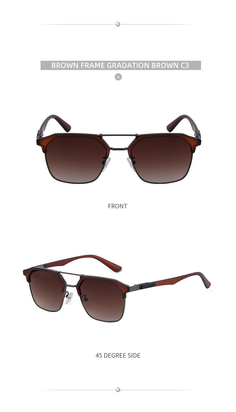 European and American Fashion Cat Eye Sunglasses for Men, Unique High-End Feel, Men's Driving Glasses Wholesale shades