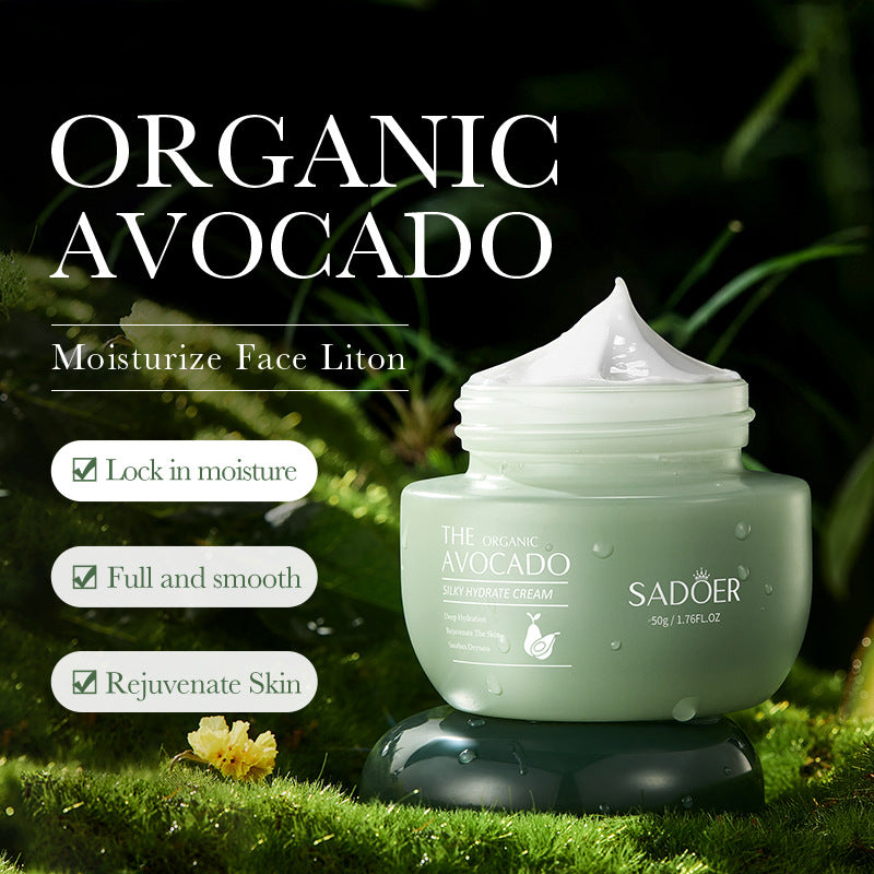 Avocado Face Cream SADOER Silky Hydrating Refreshing Non-Sticky Moisturizing Cream Cross-Border Wholesale