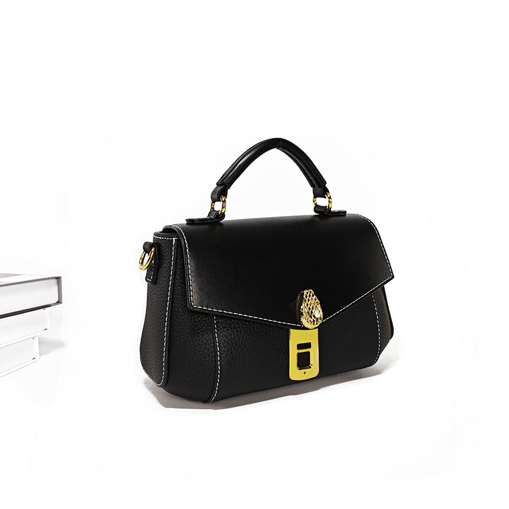 Customized Fingerprint Unlock Bag High-end Fashion Top Layer Cowhide Large Capacity Handbag Crossbody Genuine Leather Women's Bag