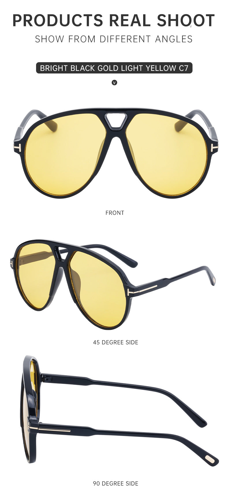 European and American Fashion Large Frame Sunglasses Sun Protection Sunglasses Men's Trendy Toad Glasses High-end Glasses sunglasses